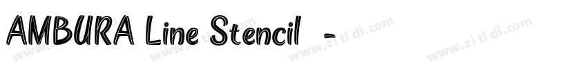 AMBURA Line Stencil语字体转换